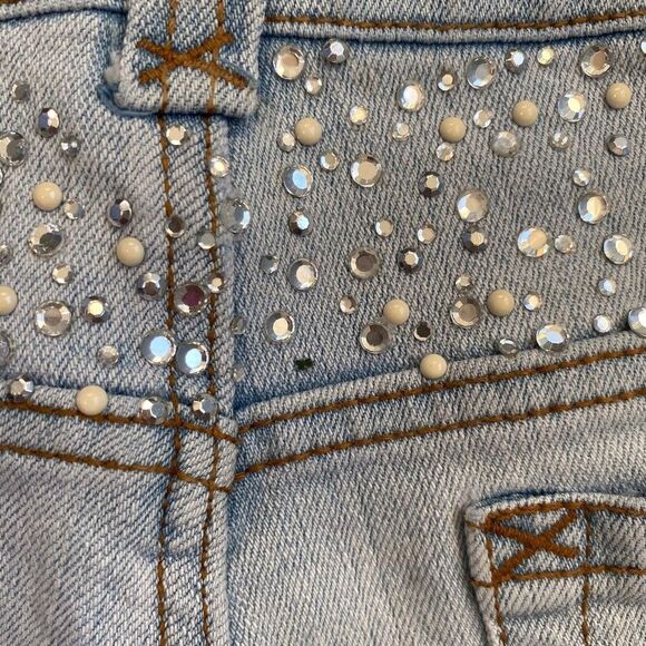 Cache Capri Studded Cropped Jeans Size 4 - Picture 6 of 7
